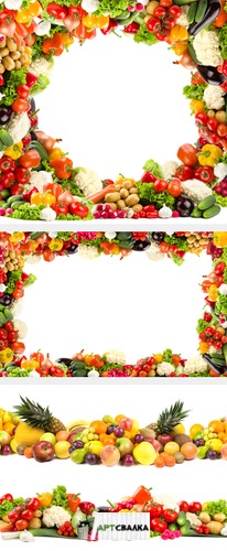 Рамка фрукты овощи | Frame fruits vegetables